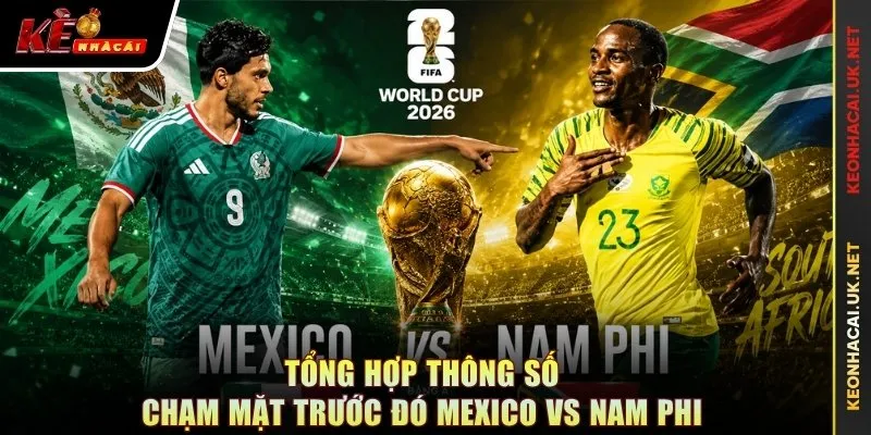 Tổng hợp thông số chạm mặt trước đó Mexico vs Nam Phi